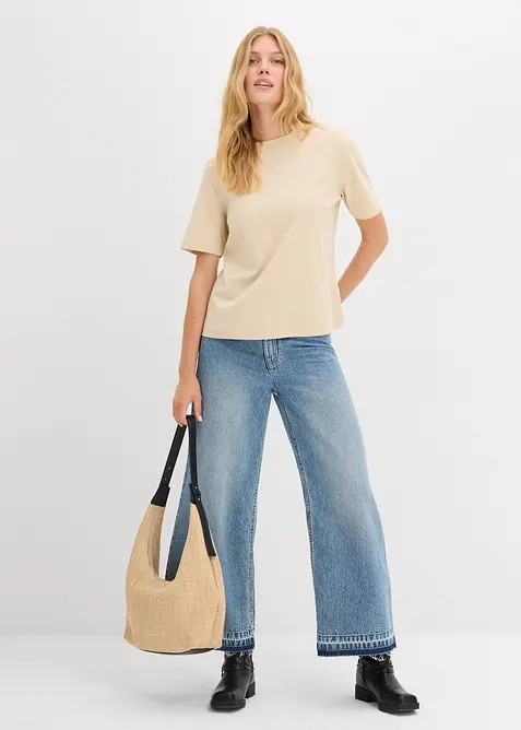 T-shirt in puro cotone biologico pesante, bonprix