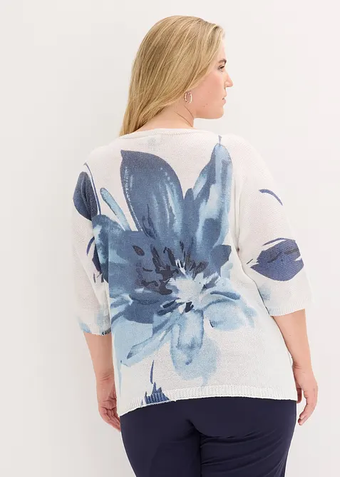 Maglione con stampa floreale, bonprix