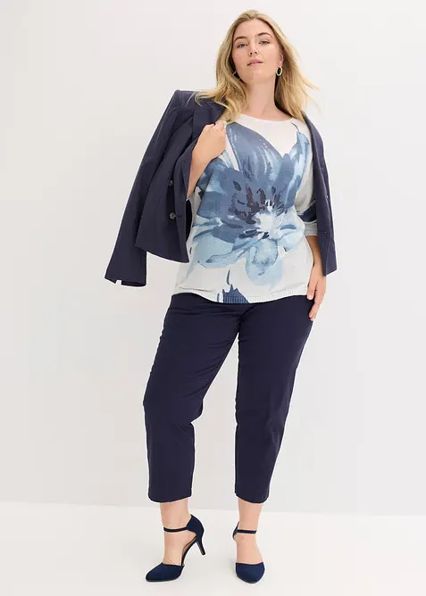 Maglione con stampa floreale, bonprix