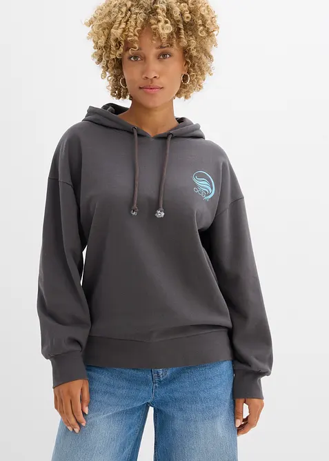Felpa con cappuccio in puro cotone, bonprix