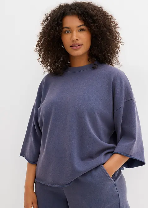 Felpa oversize in misto cotone morbido, bonprix