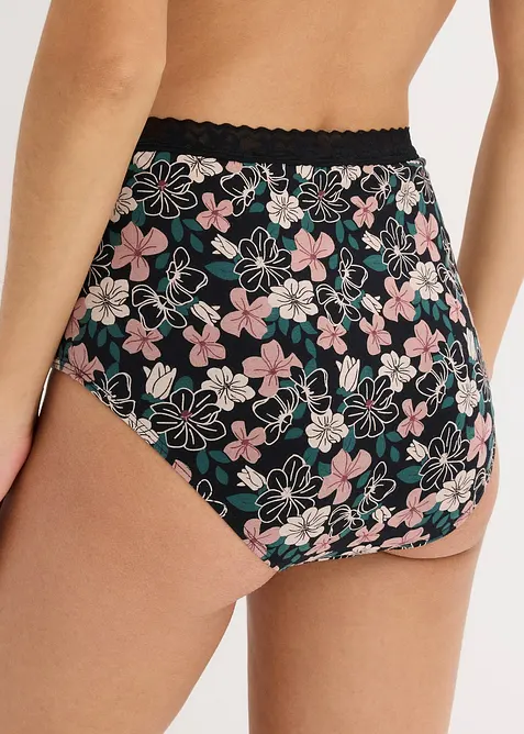 Slip a vita alta con cotone biologico (pacco da 4), bonprix