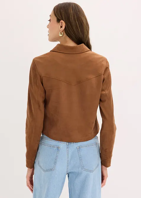 Giacca in similpelle con frange, bonprix