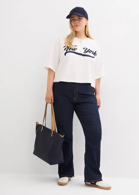 Felpa oversize in misto cotone morbido, bonprix