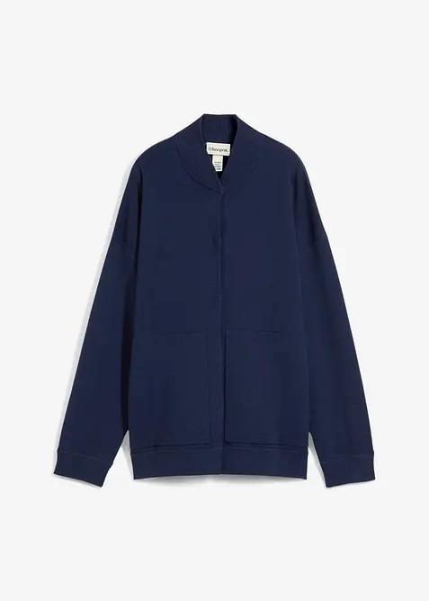 Cardigan oversize con lana merino, bonprix