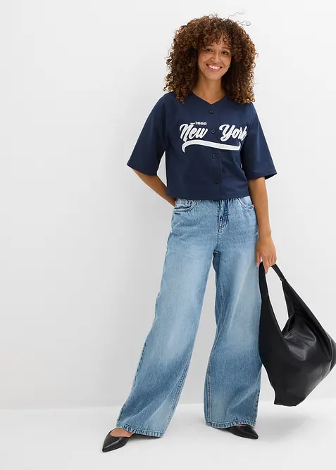 Felpa oversize in misto cotone morbido, bonprix