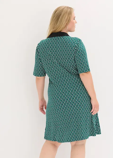 Abito midi con colletto stile polo, bonprix