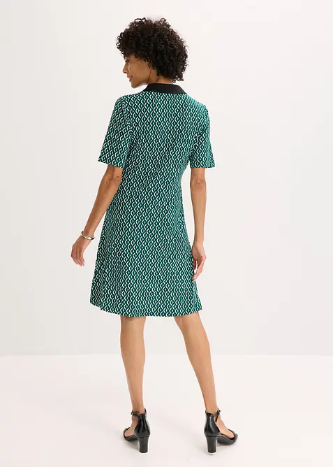 Abito midi con colletto stile polo, bonprix