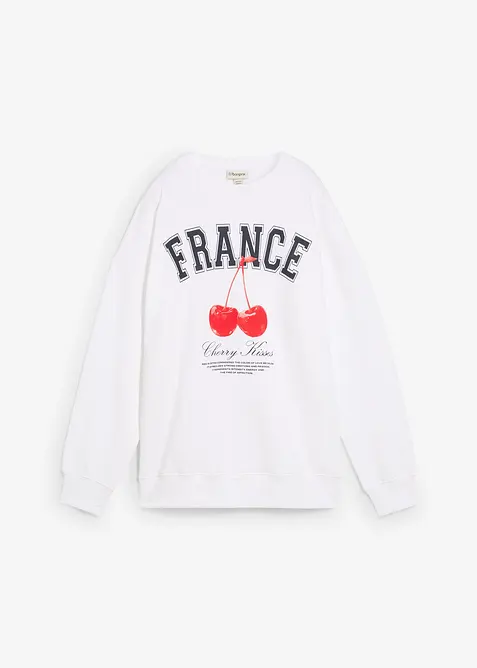 Felpa oversize in puro cotone biologico, bonprix