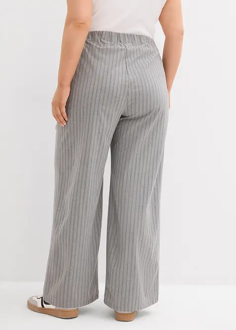 Pantaloni in tessuto fluente con elastico in vita, bonprix