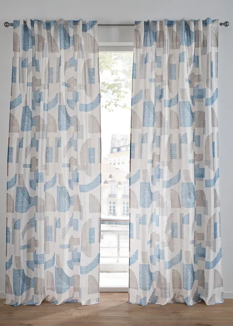 Tenda effetto seta con stampa (pacco da1), bonprix