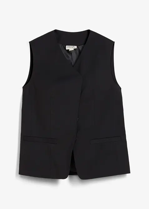 Gilet lungo con trama twill, bonprix