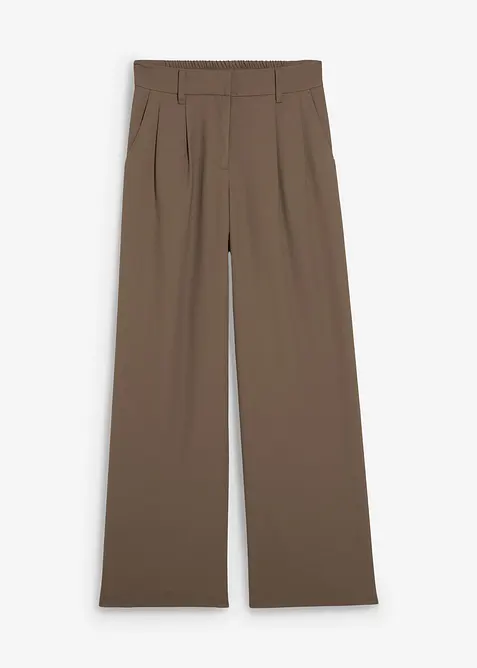 Pantaloni con elastico in vita e trama twill, bonprix