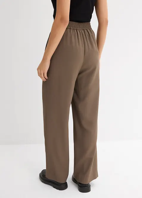Pantaloni con elastico in vita e trama twill, bonprix