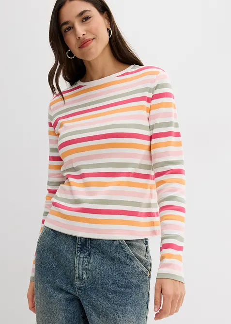 Maglia a maniche lunghe in puro cotone, bonprix