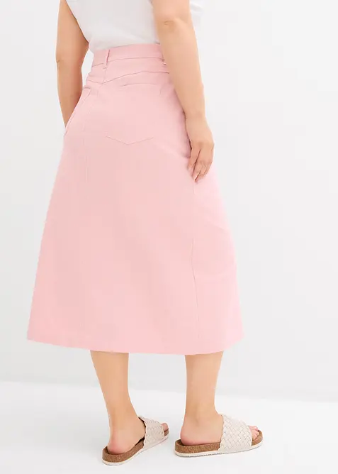 Gonna midi in twill, bonprix