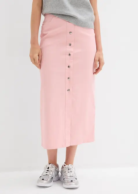 Gonna midi in twill, bonprix