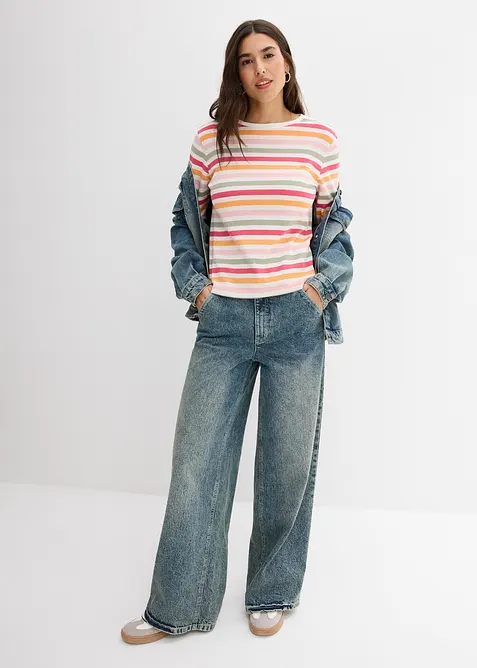 Maglia a maniche lunghe in puro cotone, bonprix