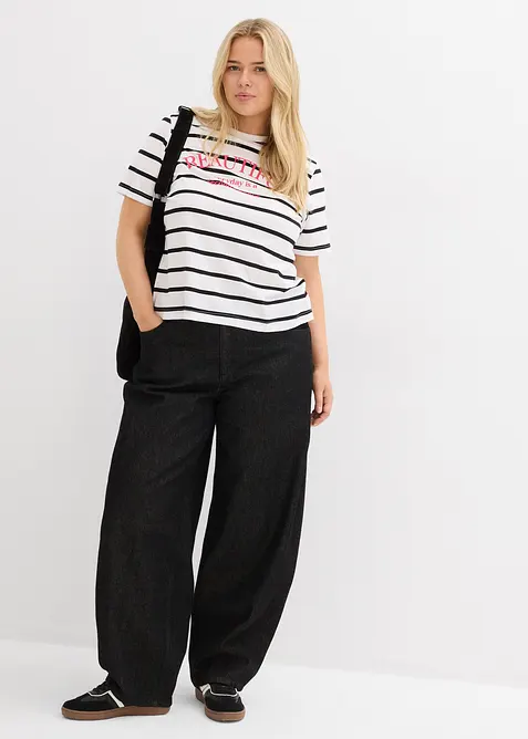 T-shirt in puro cotone a righe, bonprix