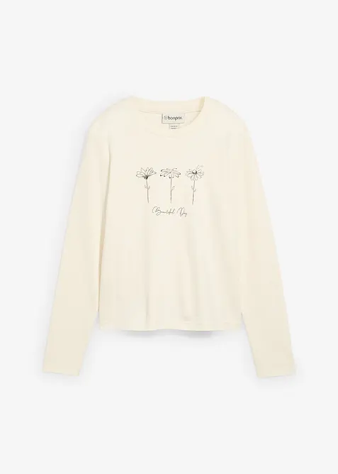 Maglia a maniche lunghe in puro cotone, bonprix