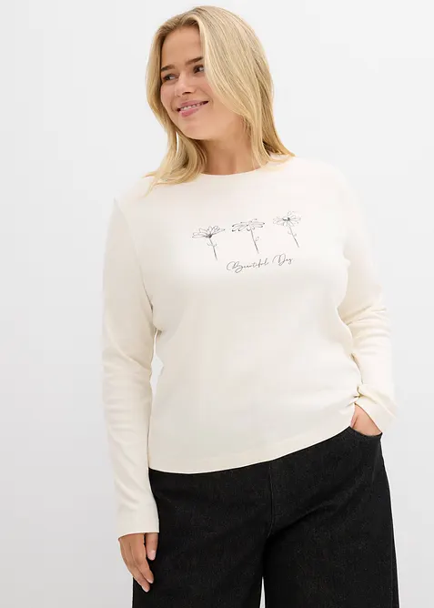 Maglia a maniche lunghe in puro cotone, bonprix