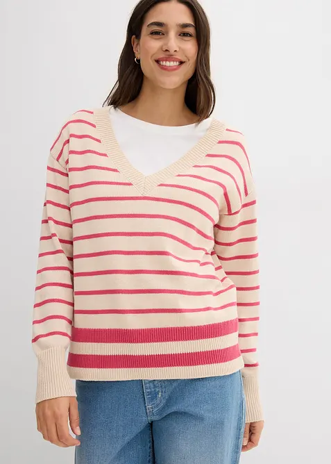 Maglione in misto cotone, bonprix
