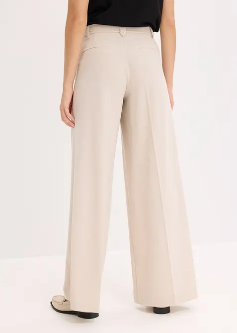 Pantaloni con pinces in misto viscosa fluente, bonprix