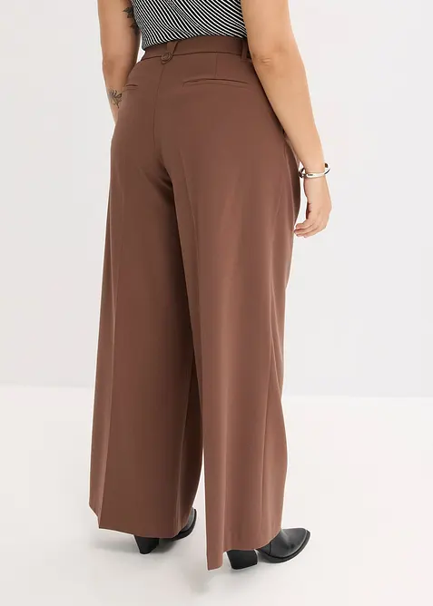 Pantaloni con pinces in misto viscosa fluente, bonprix