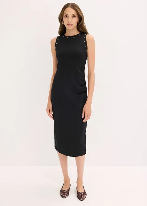 Abito midi con borchiette, bonprix