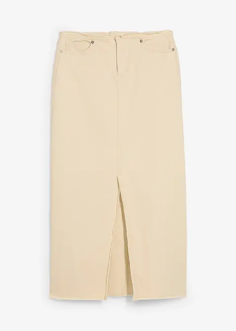 Gonna in twill con frange sottili, bonprix