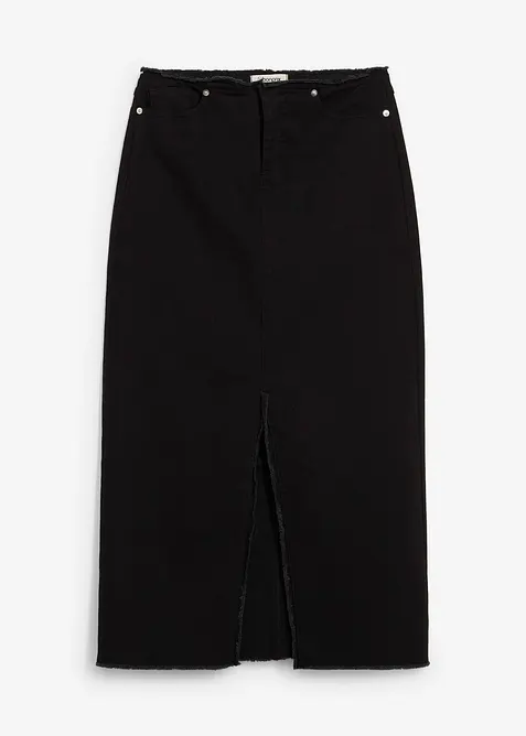 Gonna in twill con frange sottili, bonprix