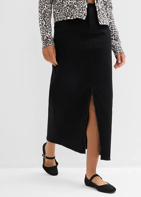 Gonna in twill con frange sottili, bonprix