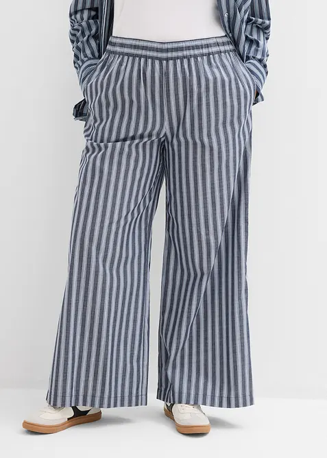 Pantaloni a palazzo in puro cotone, bonprix