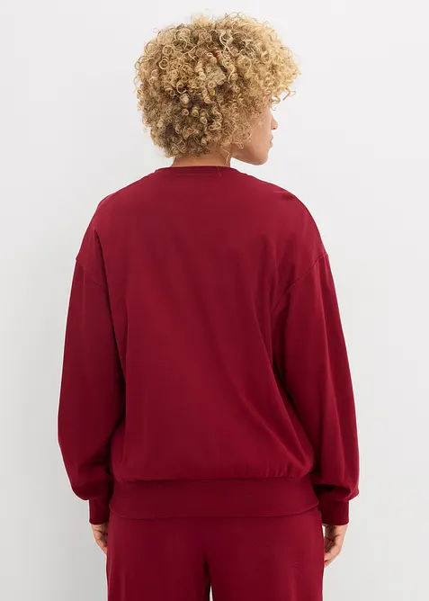 Felpa con zip in puro cotone, bonprix