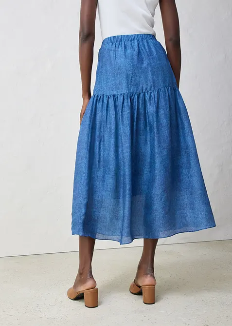 Gonna lunga in misto seta, bonprix