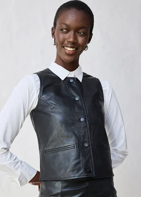 Gilet in nappa di agnello, bonprix