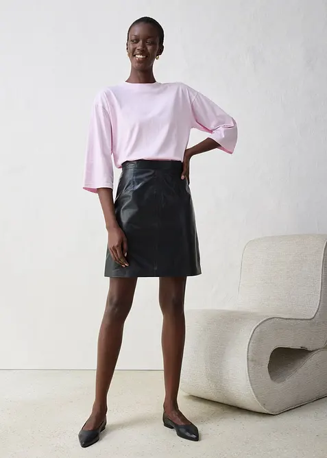 Maglia a trapezio con percentuale di seta, bonprix