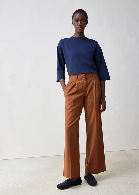 Maglia a trapezio con percentuale di seta, bonprix