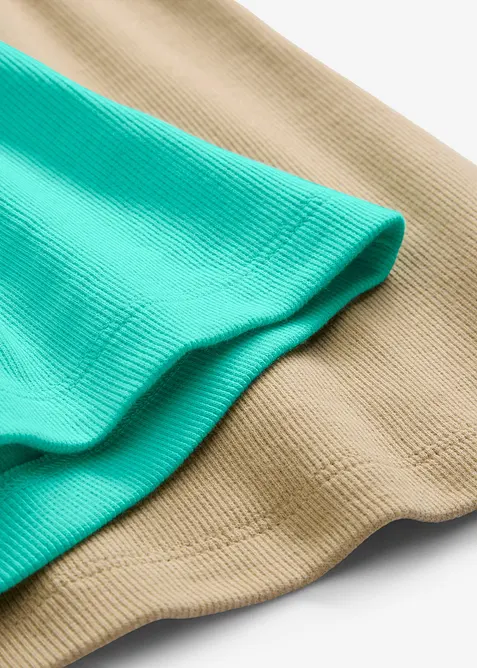 Canotta a coste con cotone biologico (pacco da 2), bonprix