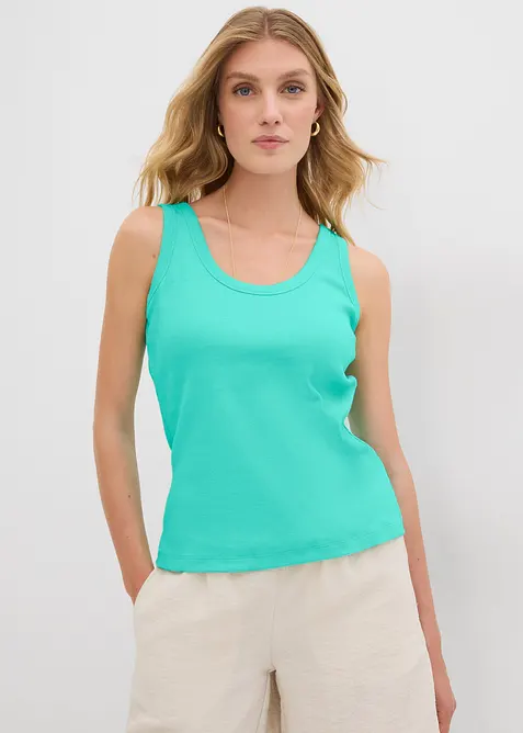 Canotta a coste con cotone biologico (pacco da 2), bonprix