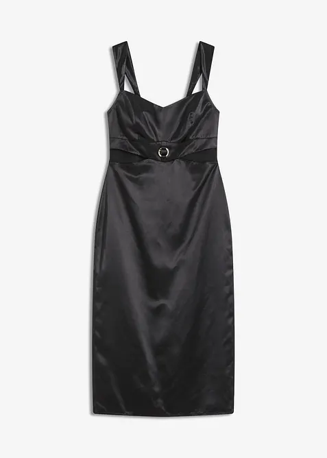 Abito lungo in satin fluente, bonprix