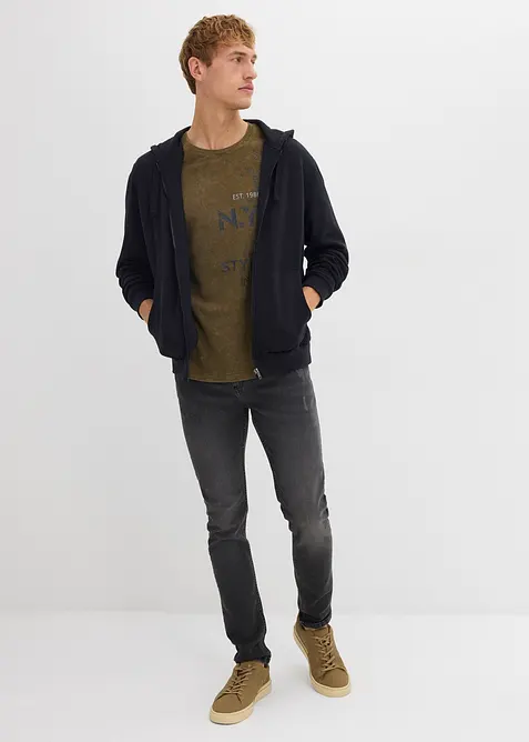 T-shirt in puro cotone biologico con effetto lavato, bonprix