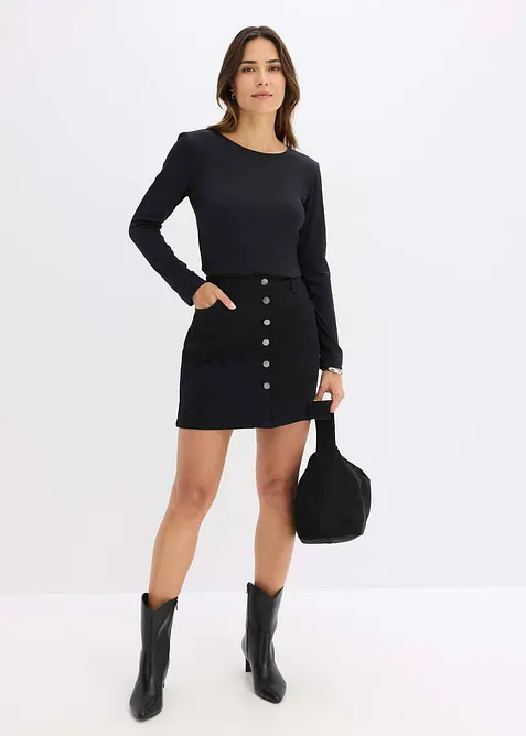 Maglia a maniche lunghe dalla vestibilità aderente, bonprix