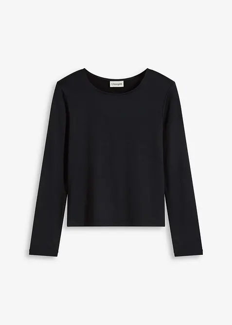 Maglia a maniche lunghe dalla vestibilità aderente, bonprix