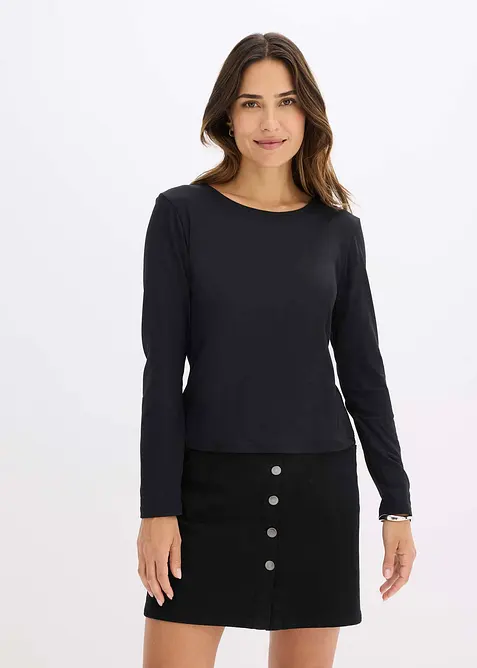 Maglia a maniche lunghe dalla vestibilità aderente, bonprix