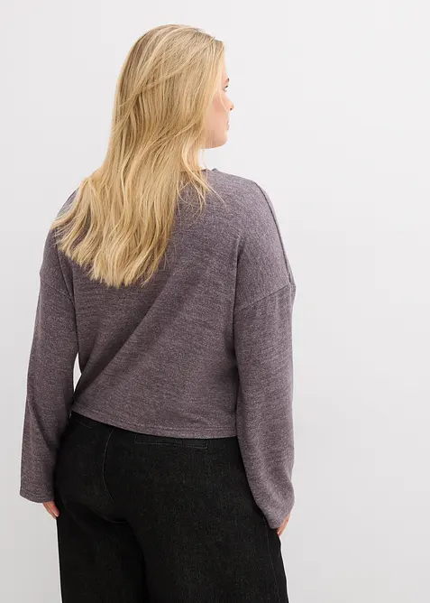 Cardigan in maglia fine a coste, bonprix