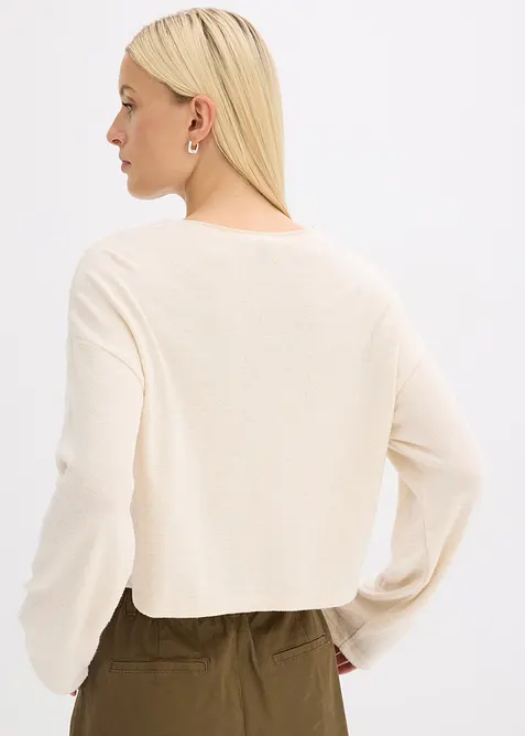 Cardigan in maglia fine a coste, bonprix