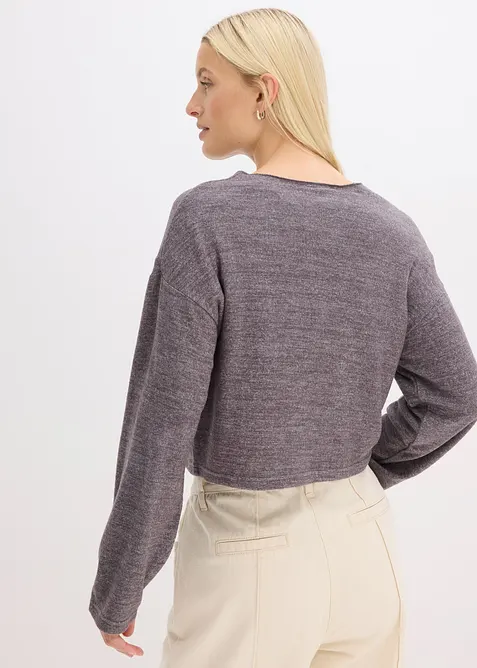 Cardigan in maglia fine a coste, bonprix