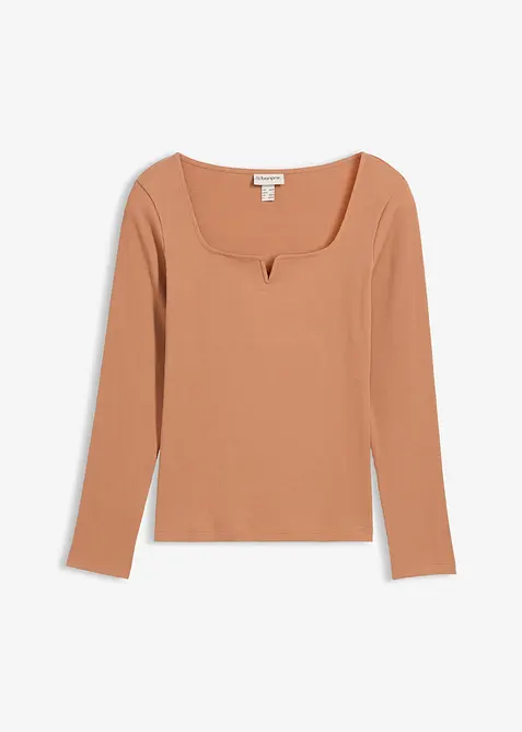 Maglia a costine in puro cotone biologico, bonprix