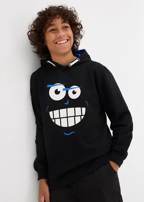 Felpa con cappuccio in puro cotone, bonprix